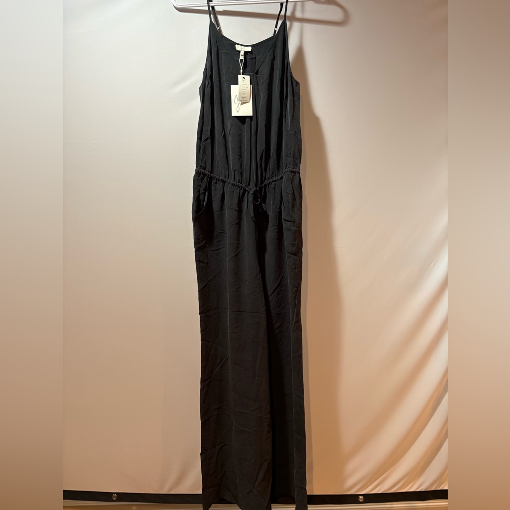 Joie Black Sleeveless Wide-Leg Jumpsuit